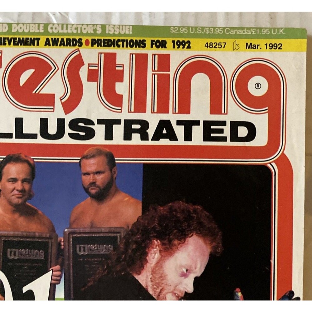 Pro Wrestling Illustrated March 1992 PWI 1991 Year in Review Undertaker Sting Br - Picture 2 of 5